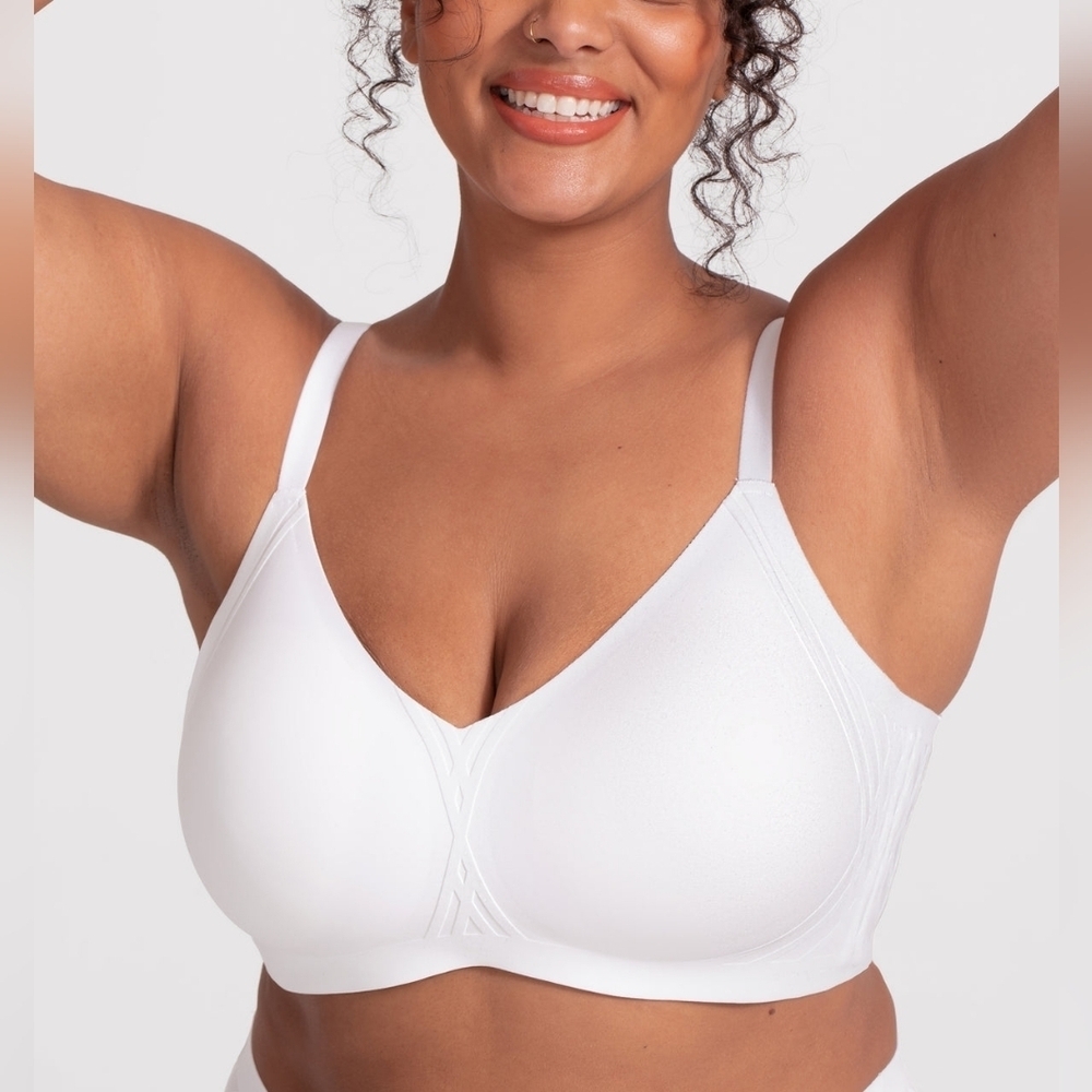 Honeylove White Wireless Silhouette Bra in Astral Size 3X